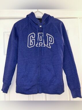 GAP women’s  Royal Blue Full-Zip Hoodie with Logo